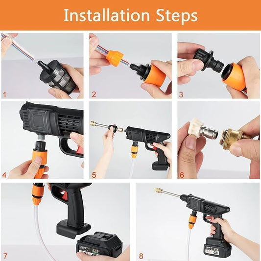 Cordless Pressure Washer – High Pressure Portable Car Wash Gun (Double Battery)