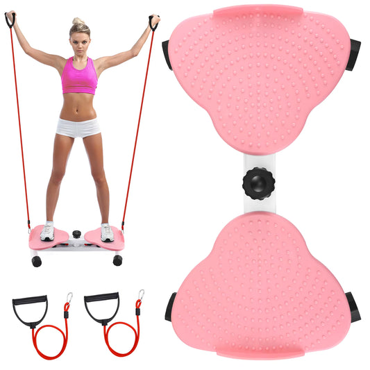 Fitness Twister / Waist Twister Board with Resistance Bands