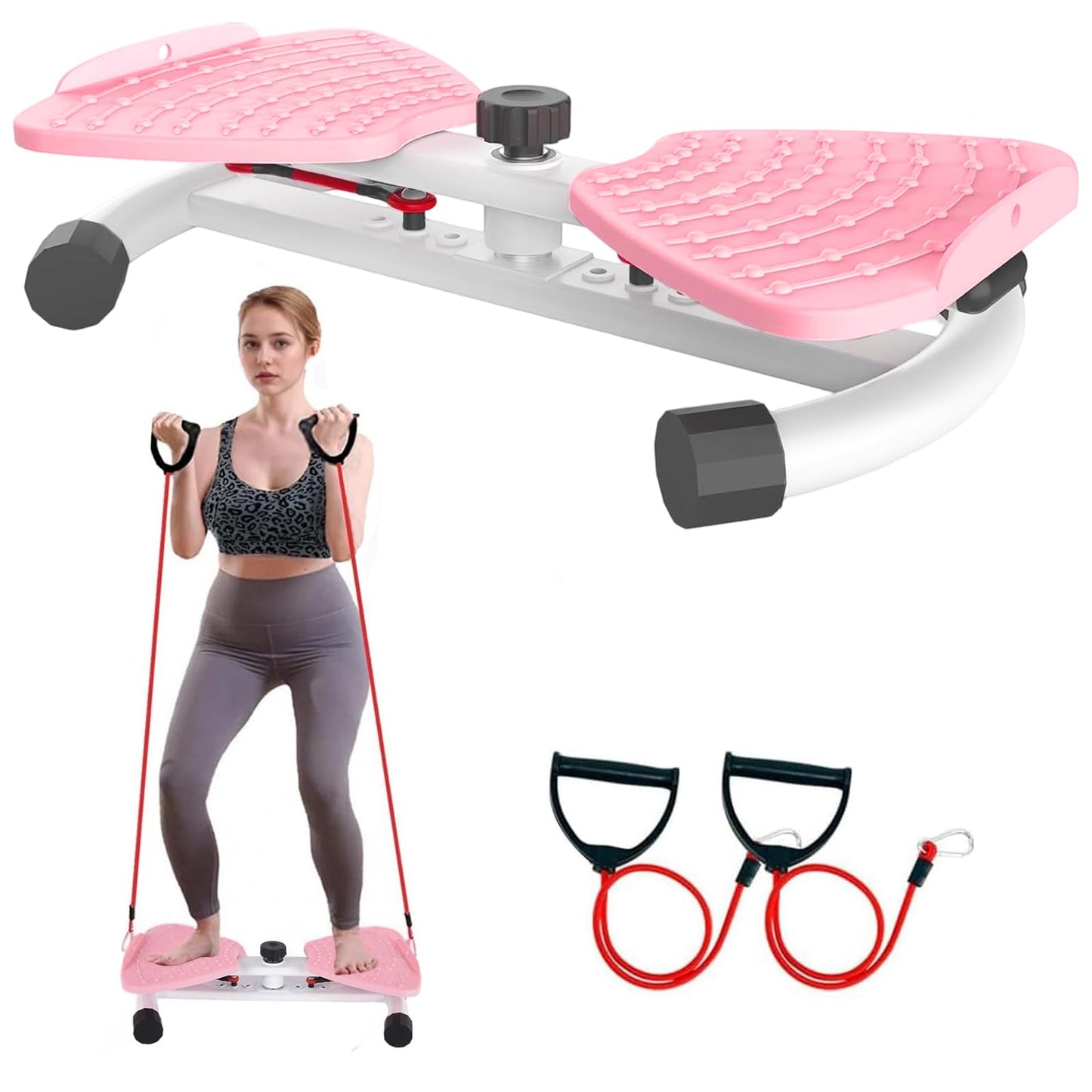 Fitness Twister / Waist Twister Board with Resistance Bands